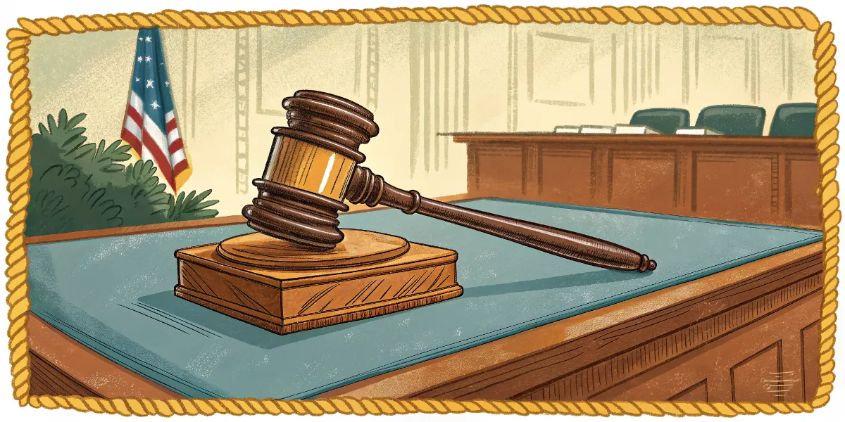 Caption suggestion: A gavel on a desk, symbolizing the court's authority and the latest ruling.