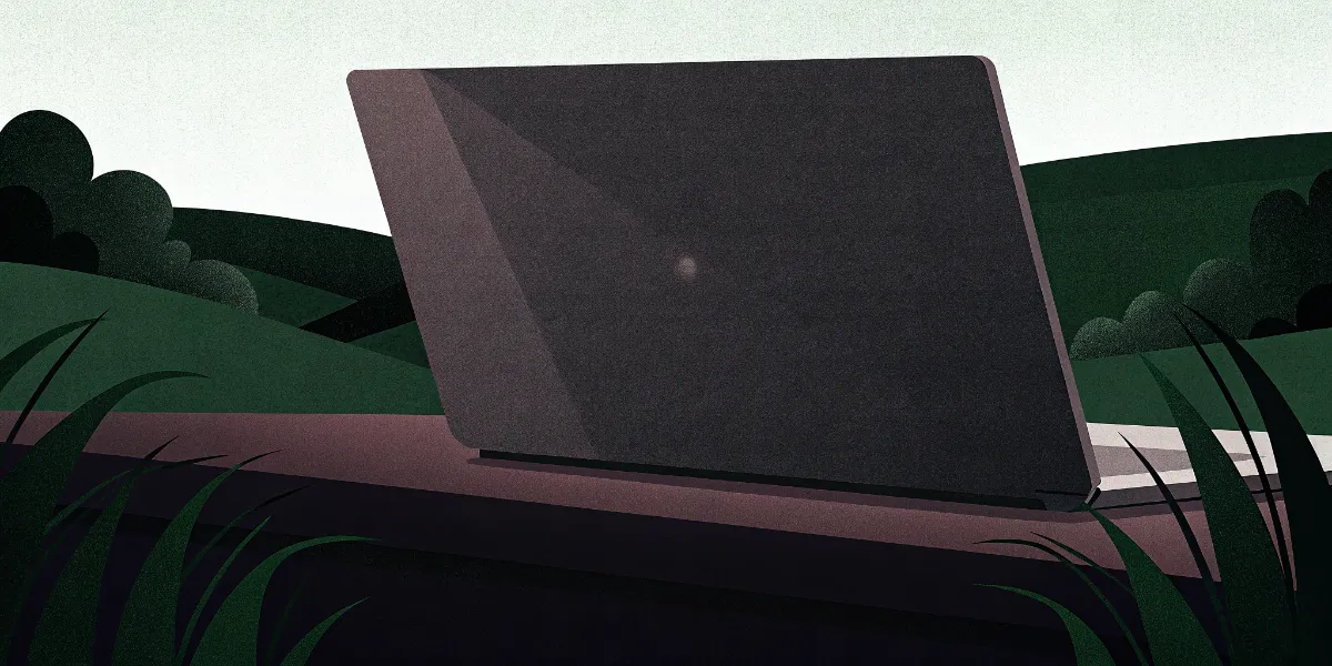Gray laptop on a surface, symbolizing the competitive tech landscape